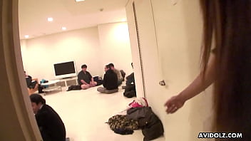Preview 3 of Hollie Rahchel - Japanese Satomi Suzuki sucks cock for a group of men uncensored.