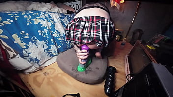 Preview 4 of Busty Slow Porn - Xxxl Goblin Dildo Fucking Tiffany Ciskiss Femboy Ass
