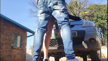 Preview 2 of Xxx Sinior - 18 y/o College girl fucked and creampied on her car