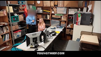 Preview 1 of Anar Azeri - Skinny Blonde Teen Shoplifter Fucked By Guard After Sex Deal - Zoe Parker,  Ryan Mclane