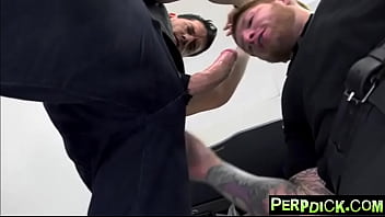 Preview 4 of Gangbang White Hot - Handcuffed Perp serviced by a Horny Cop- PerpDick.Com