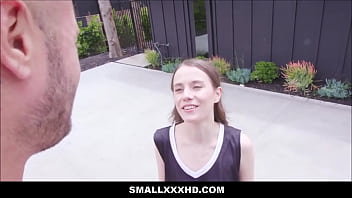 Preview 1 of Xvideo Seks Asian - SmallXXXHD - Petite Stepdaughter Lets Stepdad Family Fuck Her After Teaching Her Basketball - Sia Wood,  Danny Mountain