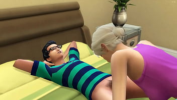 Preview 4 of Kolkata Sonagachi X Xx - HOT Blonde Stepmom takes her nerdy stepson virginity to help him have sex for the first time