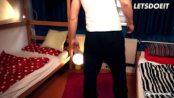 Preview 1 of Back Mom Sexx - Blonde Missy Luv Banged By Lucky Guy In Hostel Room - HORNY HOSTEL