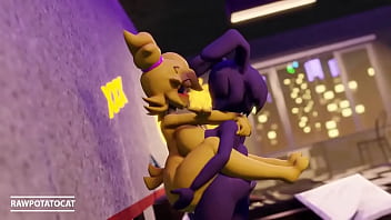 Preview 3 of Pissing On Sissy - FNAF Lesbian Bonnie X Chica