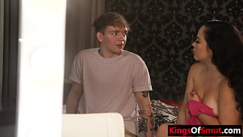 Preview 2 of Travel Hotel Room - Stepson is fucking stepmom while stepdad is in military - Kristina Rose &amp_ Joshuwa Lewis