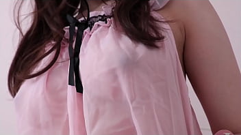 Preview 1 of Bulu Xxx Vibo - Pink lingerie,  nipples transparent and erotic