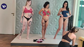 Preview 2 of Eat Scat Jav - Full - recording backstage of the girls at the Himeros Mansion,  changing panties between them.
