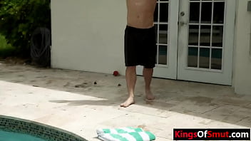 Preview 1 of Old Radha Heroin - Step brother caught step sister masturbating in swimming pool then fucked her | Leana Lovings