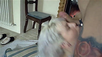 Preview 2 of Gsy Xxc - Sloppy blowjob and deepthroat while camming in holiday