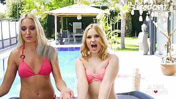 Preview 1 of Evil Gonzo - Crazy Lesbians Angelika Grays &amp_ Nikki Hill Romantic Lesbian Fuck In The Yard - A GIRL KNOWS