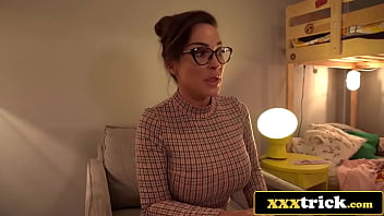 Preview 2 of Bbw Ceka - Gorgeous Dorm Inspector Teaching a Pair of Stepsiblings To Fuck