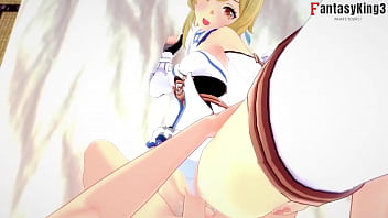 Preview 4 of Young Cant Pay - Traveler Lumine fucked | Genshin impact | Free
