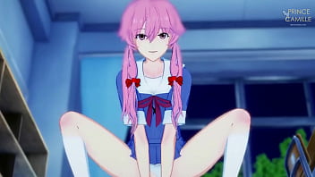 Preview 2 of Beautiful Korien Girls Xnxx Pron - Yuno Gasai is a horny yandere in need of love
