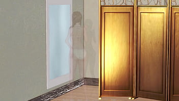 Preview 4 of Two Girls Having Fan 1 Boy - Once in a lifetime Part 3: In the changing room with judy