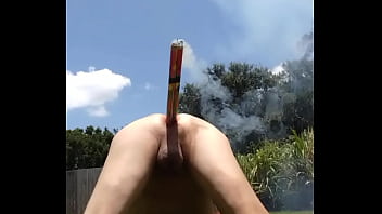 Preview 2 of Sunny Leone In Pool Dur Sex - Happy 4th of July Roman Candle Anal Launcher