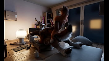Preview 2 of Anli Sperm To Anal - Fox rides a deer&#039_s large cock