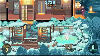Preview 2 of Beeg Dgy - Hentai game,  pixel art. Three horny girls fuck each other&#039_s partners.