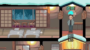 Preview 4 of Beeg Dgy - Hentai game,  pixel art. Three horny girls fuck each other&#039_s partners.