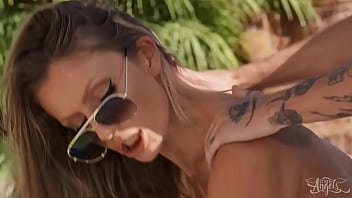 Preview 3 of Xxx Akter - Jade Venus Sees Theo Brady Jerking Off While Watching Her In The Pool &amp_ Goes To Him &amp_ Suck His Dick - TRANS ANGELS