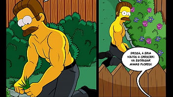 Preview 1 of Stepmoms Booty - Mesmo Casada Marge deu pro Ned Vizinho da Igreja - The Simpsons Parody