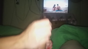 Preview 3 of Force Group Sex Video - mi esposa me encuentra viendo porno y decide hacerme la paja ella hasta sacarme semen