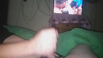 Preview 1 of Force Group Sex Video - mi esposa me encuentra viendo porno y decide hacerme la paja ella hasta sacarme semen