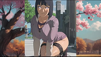 Preview 4 of Trannys Son - Hinata Hyuga nua,  mostrando tudo