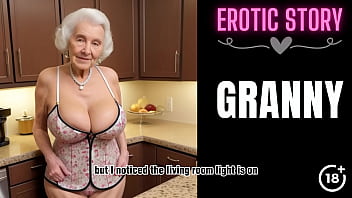 Preview 1 of Teen Give - [GRANNY Story] Watching Stepfather fucking Step Grandmother in the Kitchen Part 1