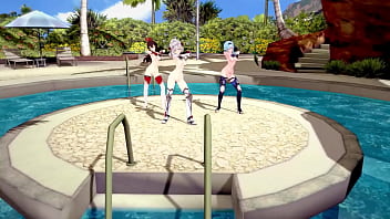 Preview 2 of Indain Sexx Porn - Genshin Impact: 【MMD Dance】Con Calma (Noelle,  Amber,  Eula).