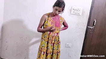 Preview 2 of Hand Job Tall - Indian Devar Bhabhi Playing Holi And Getting Horny Enagaged in Hot Sex
