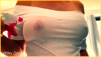 Preview 4 of Chori Ka Sex - PREVIEW - WIFE shows amazing tits in braless wet shirt
