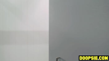 Preview 1 of Exbbw Com - Big ass MILF railed by two shemale coworkers in office bathroom