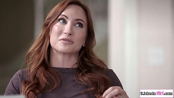 Preview 1 of Brarrer Alura Jensin Mom - Lesbian teen stepdaughter ass licking busty redhead stepmom