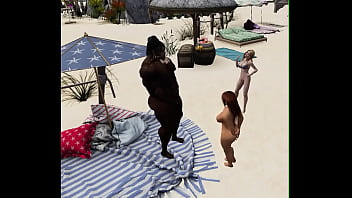 Preview 2 of Ban Adas Semen - beach bimbos lined up to service dj fluker&#039_s monster cock