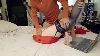 Preview 3 of 5t Jpbn - 1302 - Satin Red Dress,  Tanga,  White Slut,  Doggystyle,  Clothed Sex,  POV,  Deepthroat,  Rimming,  Licking Ass Hole