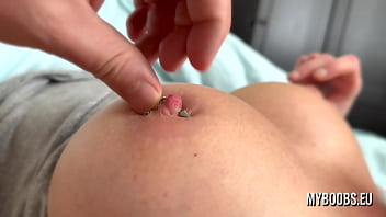 Preview 2 of Bangbros Group - He Play Pierced Nipples With Hot Milf Big Boobs and she rubbing Nipples too