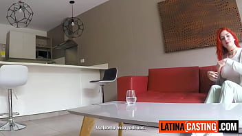 Preview 1 of Chudai Ladkiki Video - Innocent Redhead Latina Teen Tricked To Fuck At Red Lingerie Shooting