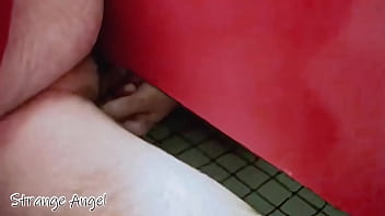 Preview 2 of Semi Flm Japanes - Understall frotting with absolute stranger in public toilet