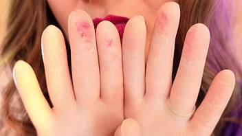Preview 1 of Fit Girl Gym - hot surgical gloves - free video - Arya Grander - slow latex JOI