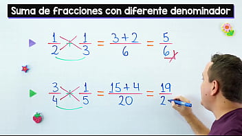 Preview 4 of Lezdom Sadistic - Suma de fracciones con diferente denominador