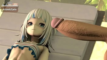 Preview 2 of Ndien Xxx - Gawr gura in beach animated
