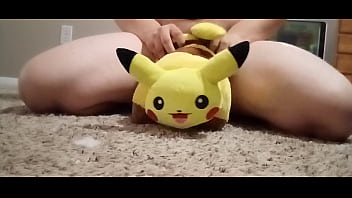 Preview 1 of Asian Lesbian Armpit - Humping pikachu plushy