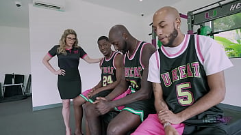 Preview 2 of Xxx Ashley Alexiss - Step Sister Lory Lace Motivates the Team with a BBC Gangbang - Cory Chase