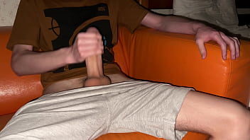 Preview 4 of Cd Fat Ass - Twink pours his shorts with cum