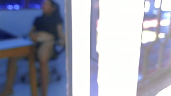 Preview 2 of Jepanes Scoll Sex - My young neighbor watches porn and masturbates with the window facing the street open. How delicious to see how she touches her pussy and her small tits,  she is the most beautiful girl in the village