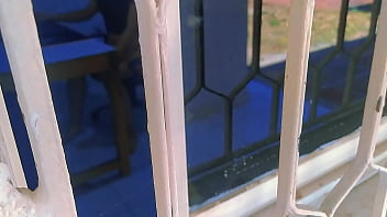 Preview 1 of Jepanes Scoll Sex - My young neighbor watches porn and masturbates with the window facing the street open. How delicious to see how she touches her pussy and her small tits,  she is the most beautiful girl in the village