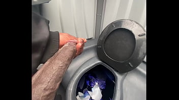 Preview 1 of Play By Vajinal - Jerking Off In a Portal Potty