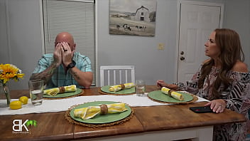 Preview 1 of Miskan Bhujel - Misty Likes to Tease StepDad at the table...