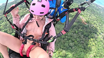 Preview 2 of Camfrog X88 - Wet and Messy Extreme SQUIRTING while PARAGLIDING 2 in Costa Rica